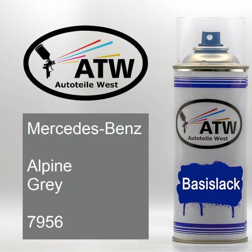 Mercedes-Benz, Alpine Grey, 7956: 400ml Sprühdose, von ATW Autoteile West.